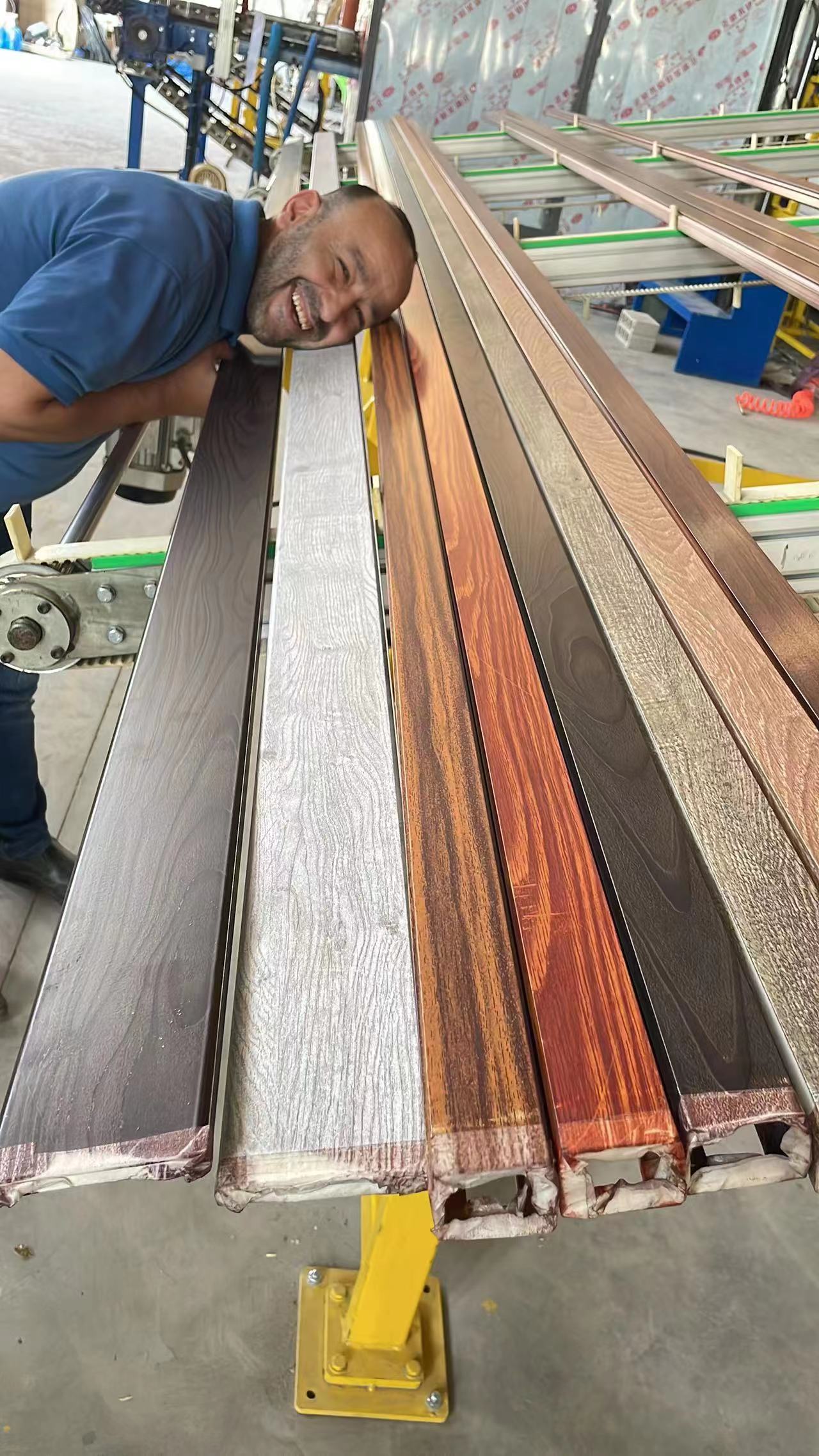 Pintura en polvo de grano de madera de sublimación para perfil de